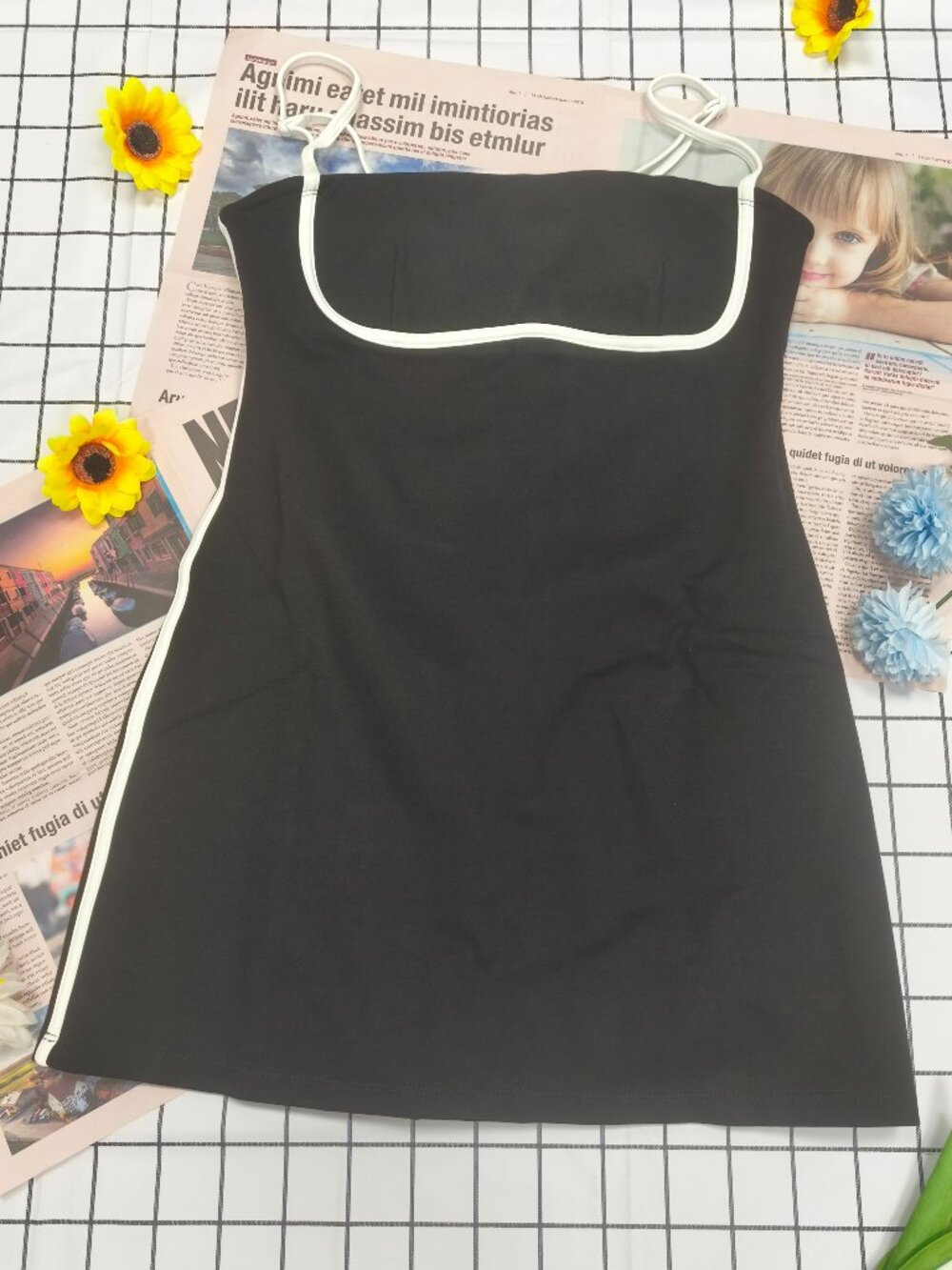 ALO Yoga Black/White Dress💋Summer Weekend Sporty Dress Easy Outfit🎾Brand New - Picture 2 of 8